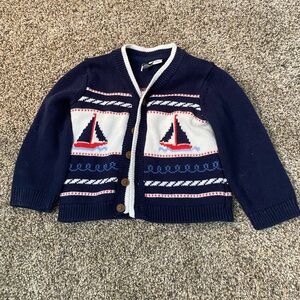 Janie and Jack - Nautical Navy Toddler Cardigan - 18-24 months
